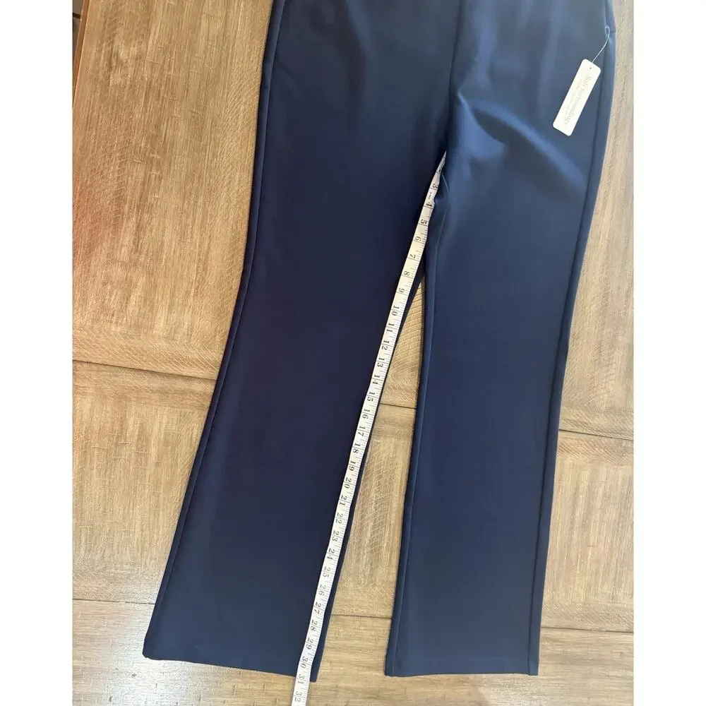 NWT Soft Surroundings Black Perfect Ponte Pull On Pants Womens Size Large $79.95